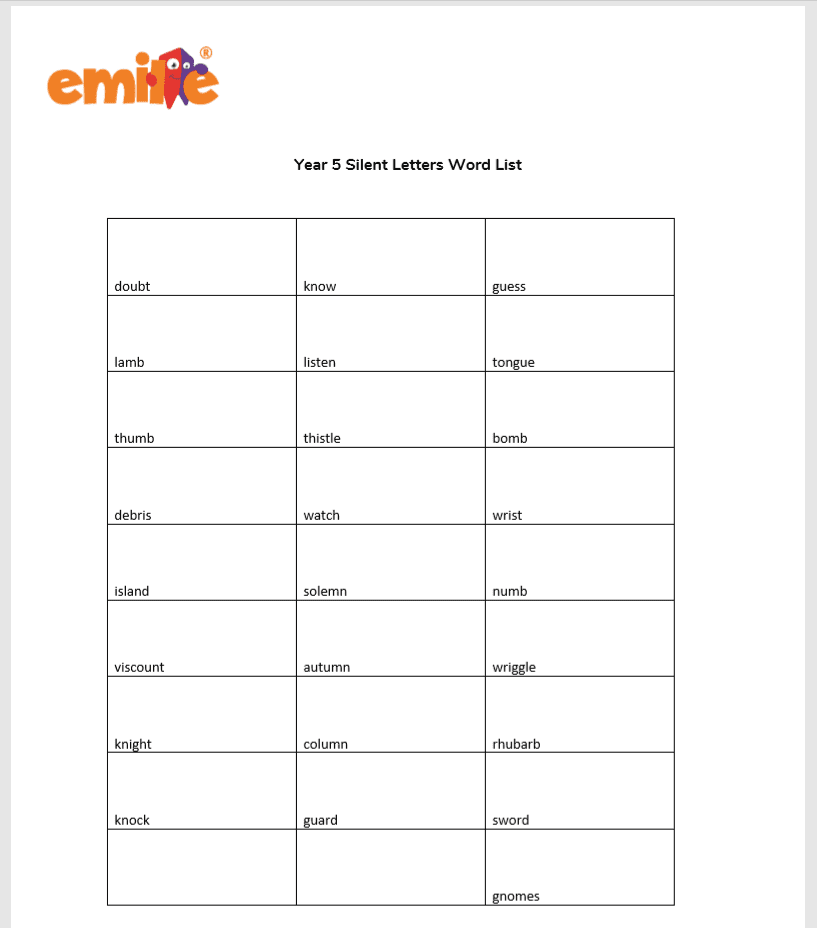 silent letters